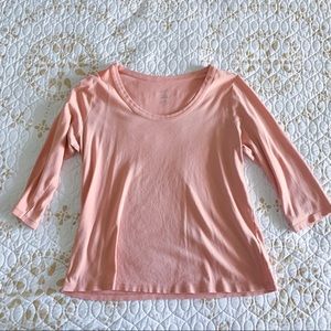 J. Jill Perfect Pima Ballet Sleeve Salmon XL